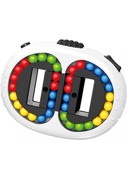 Dönen Sihirli Fasulye Küp Spinner Fidget Stres Giderici Top Çift Çevirme El Bulmaca Dekompresyon Eğitici Oyuncak Beyaz (Yurt Dışından)