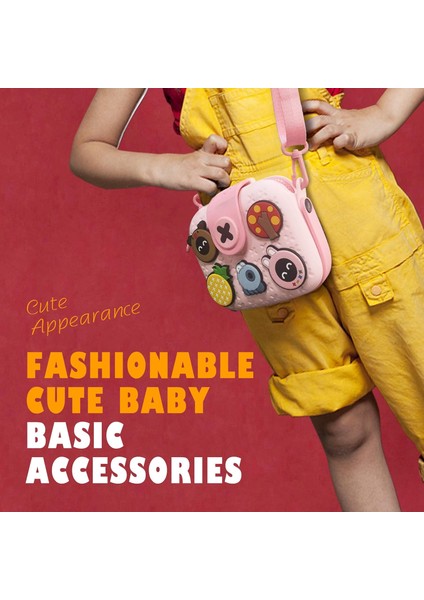 Çocuklar Için Crossbody Çanta Moda Çanta Saplı, Tokalı Rahat Omuz Çantası Mini Kamera Çantası Pembe Cadılar Bayramı Şeker Çantası, Pembe (Yurt Dışından) modelleri