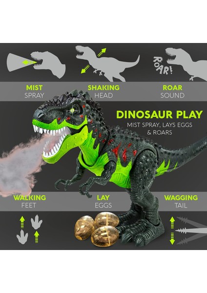 Çocuklar Için Dinozor Oyuncak, Çocuklar Için Simüle Alev Püskürtme Tyrannosaurus Jurassic Dünya Oyuncakları, Yürüyen Dinozor Yangın Solunum Su Püskürtme Sisi Kırmızı Işık (Yurt Dışından) fiyatları