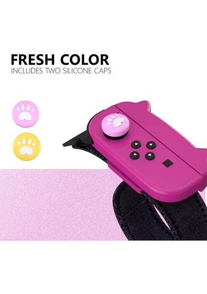 Dans Oyunu Nintendo Anahtarı Bilek Bandı Kapak Joycon Kol Bandı Oyunu Bilezik Elastik Kayış Dans Bandı Mor Turuncu (Yurt Dışından)