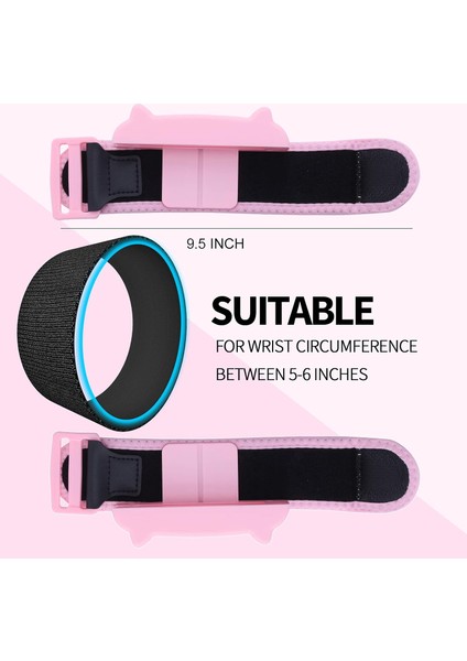 Dans Oyunu Nintendo Anahtarı Bilek Bandı Kapak Joycon Kol Bandı Oyunu Bilezik Elastik Kayış Dans Bandı Pembe (Yurt Dışından)