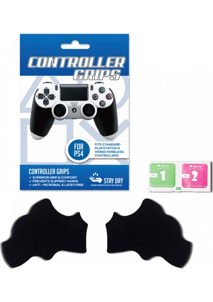Ps4 Denetleyicileri Için Extremerate Siyah Kaymaz Nem Emici Denetleyici Tutacağı, Profesyonel Dokulu Yumuşak Kauçuk Sap Tutacağı (Yurt Dışından)