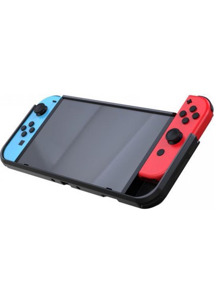 Switch Oled'e Uygun Koruyucu Kılıf, Entegre Ince Switch OLED Siyah Şeffaf Kılıf, Takılabilir Taban (Yurt Dışından)