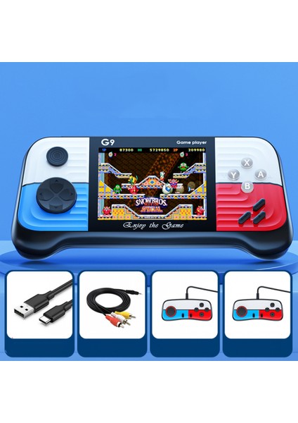 G9 Retro Taşınabilir Mini El Video Oyun Konsolu 8 Bit 3,0 Inç 7,6 Cm, Çift Kulplu, Renkli Oyun Konsolu, Çocuklara Hediye (Yurt Dışından)