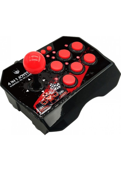 Switch Gamepad 4'ü 1 Arada Mücadele Kablolu Çalkalayıcı Pc P3 Anahtarı Ana Bilgisayar Joystick Kolu (Yurt Dışından)