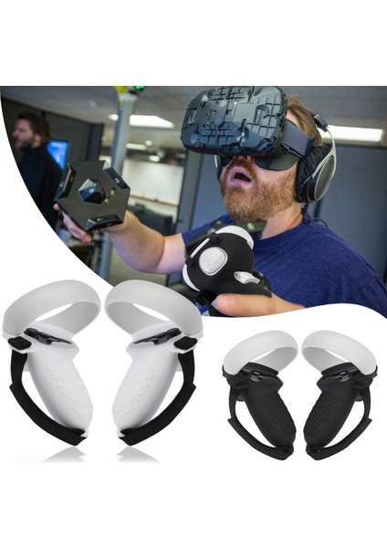 1 Çift Denetleyici Tutma Kapağı Oculus Quest 2 Silikon Koruyucu Kapak Anti Atma Kolu Kol Ayarlanabilir Kayış Konsol Kavrama (Yurt Dışından)