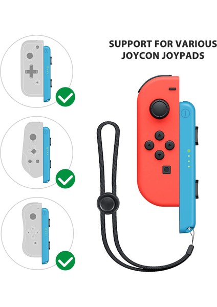 Switch Joycon ile Uyumlu, Switch'in Yerine Geçen 2 Parçalı Joycon Kayışı, Ayarlanabilir Sızdırmazlık Mavisi ile (Yurt Dışından)