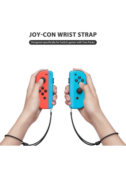 Switch Joycon ile Uyumlu, Switch'in Yerine Geçen 2 Parçalı Joycon Kayışı, Ayarlanabilir Sızdırmazlık Mavisi ile (Yurt Dışından)