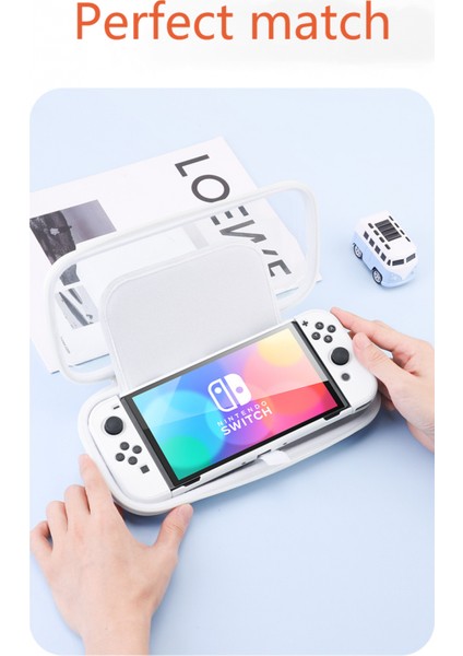 Nintendo Switch Lite Görsel Saklama Çantası Bavul, Şeffaf Ekranlı, 10 Oyun Saklama Pembe (Yurt Dışından)