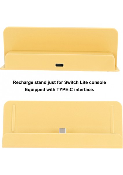Tip C Arayüzü Şarj Standı, Abs Dayanıklı Düşme Direnci Oyun Konsolu Şarj Cihazı, Switch Lite Konsolu Için Sarı (Yurt Dışından)