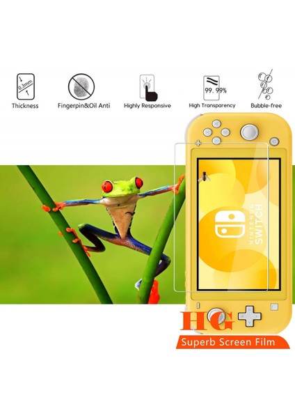 Parça Beukei Ekran Koruyucu Temperli Cam Nintendo Switch Lite 2019 ile Uyumlu, 9h Sertlik, Çizilmez, Kabarcıksız (Yurt Dışından)