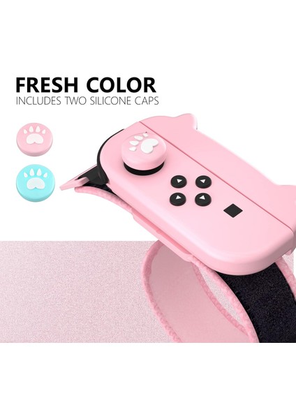 Dans Oyunu Nintendo Anahtarı Bilek Bandı Kapak Joycon Kol Bandı Oyunu Bilezik Elastik Kayış Dans Bandı Pembe Mavi (Yurt Dışından)