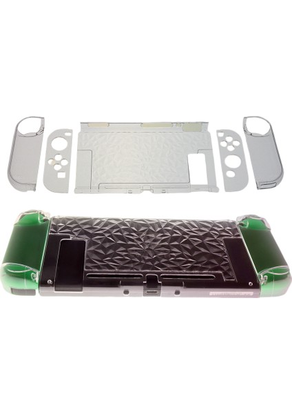 Nintendo Switch Için Şeffaf Koruyucu Kılıf, Elmas Desenli Bölünmüş Koruyucu Kılıf (Yurt Dışından)