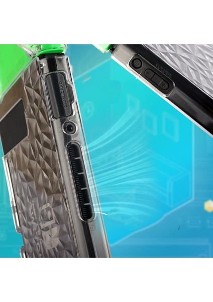 Nintendo Switch Için Şeffaf Koruyucu Kılıf, Elmas Desenli Bölünmüş Koruyucu Kılıf (Yurt Dışından)