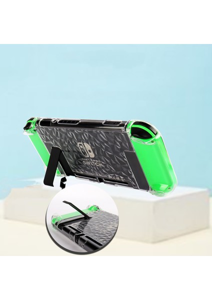 Nintendo Switch Için Şeffaf Koruyucu Kılıf, Elmas Desenli Bölünmüş Koruyucu Kılıf (Yurt Dışından)