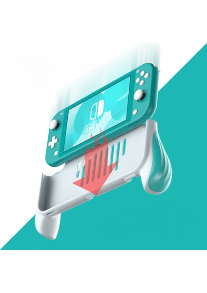 Switch Lite Kavrama Konsolu Oyun Kolu Kapak Nintendo Koruyucu Kılıf Ns Çevre Birim Aksesuarları Camgöbeği Beyaz (Yurt Dışından)