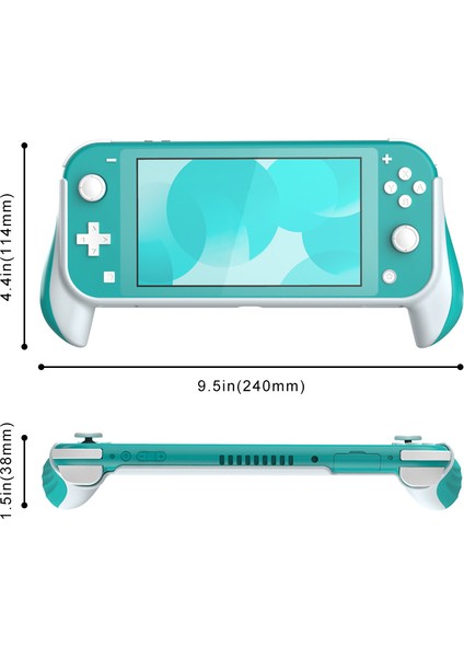 Switch Lite Kavrama Konsolu Oyun Kolu Kapak Nintendo Koruyucu Kılıf Ns Çevre Birim Aksesuarları Camgöbeği Beyaz (Yurt Dışından)