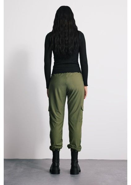 Kargo Cep Comfort Fit Dökümlü Jogger