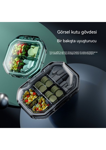 Taşınabilir Hap Kutusu, Mühürlü ve Neme Dayanıklı Mini Hap Kutusu, Haftanın Yedi Günü Taşınabilir Hap Kutusu (Yurt Dışından)