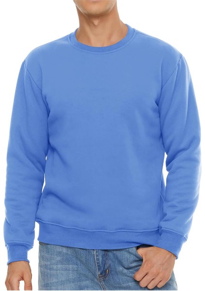 Erkek Ultra Termal Sherpa Peluş Astarlı Bisiklet Yaka Sweatshirt modelleri