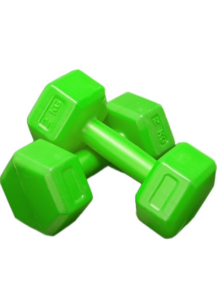Yeşil 2 kg x 2 Adet Toplam 4 kg Dambıl Seti 4 kg Dumbell Set