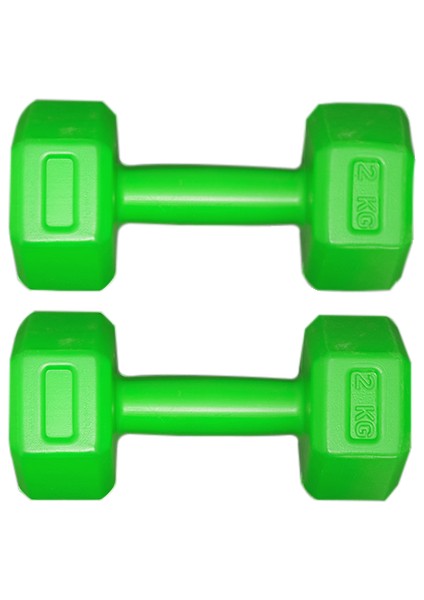 Yeşil 2 kg x 2 Adet Toplam 4 kg Dambıl Seti 4 kg Dumbell Set fiyatları