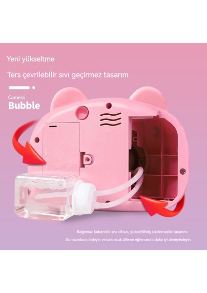 Çocuk Parlayan Domuz Kabarcık Makinesi Otomatik Kabarcık Üfleme Oyuncak (Yurt Dışından)