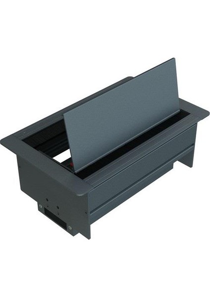 Masa Üstü Antrasit Çift Açılım Duo-Line Fırçalı Priz Seti 10.8400 fiyatları