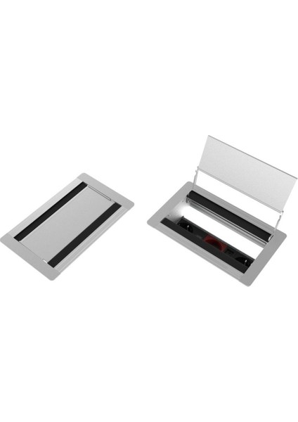 Masa Üstü Antrasit Çift Açılım Duo-Line Fırçalı Priz Seti 10.8400 indirimleri