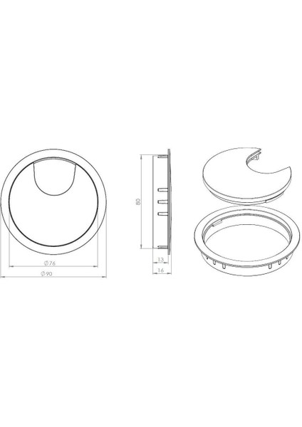 Zamak Kablo Kapağı Büyük modelleri
