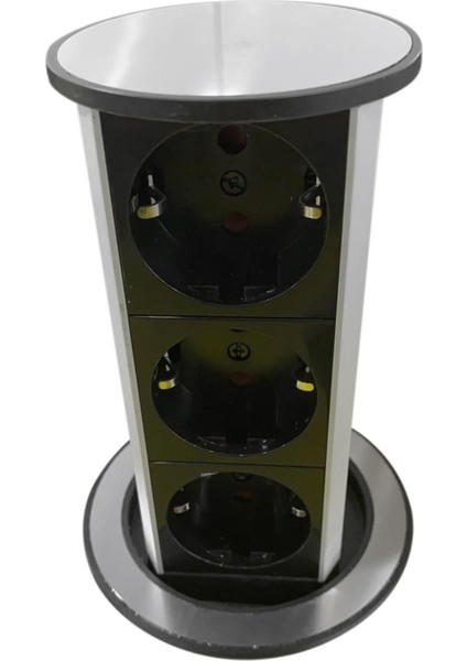 Bas-aç Pop-up Otomatik Çıkan Ada Tipi Silindir Priz Sistemi