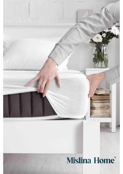 Premium Sıvı Su Geçirmez Fitted Full Kenar Tek Kişilik Çift Kişilik Sessiz Yatak Koruyucu Alez 200 x 200 cm