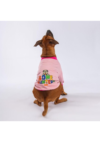 Pembe Bone Hunter Orta-Büyük Irk Köpek Fermuarlı Sweatshirt