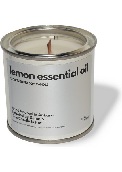 : Kokulu Soya Mum : 280 gr : Lemon Essential Oil