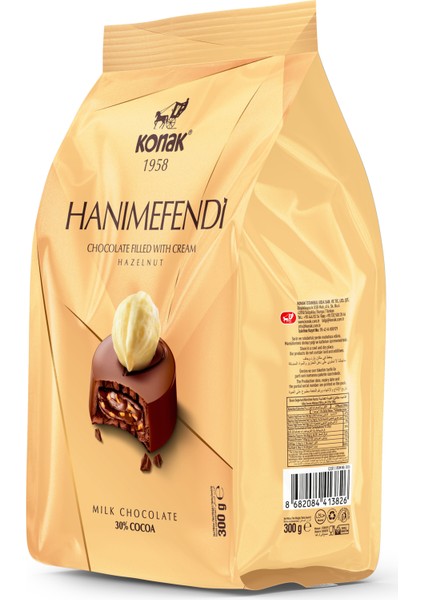 Hanımefendi Fındık Parçacıklı & Dolgulu Sütlü Çikolata 300 gr