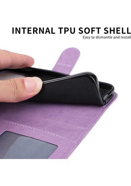 iPhone 13 Pro Max ile Uyumlu Sunflower Kabartmalı Pu Deri Cüzdan Kılıf Kart Yuvaları ve Kickstand ile Çevirmeli Koruyucu Telefon Kapağı (Yurt Dışından)