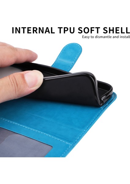 iPhone 13 Pro Max ile Uyumlu Sunflower Kabartmalı Pu Deri Cüzdan Kılıf Kart Yuvaları ve Kickstand ile Çevirmeli Koruyucu Telefon Kapağı (Yurt Dışından)