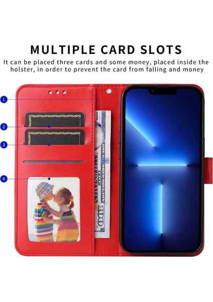 iPhone 13 Mini ile Uyumlu Sunflower Kabartmalı Pu Deri Cüzdan Kılıf Kart Yuvaları ve Kickstand ile Çevirmeli Koruyucu Telefon Kapağı (Yurt Dışından)