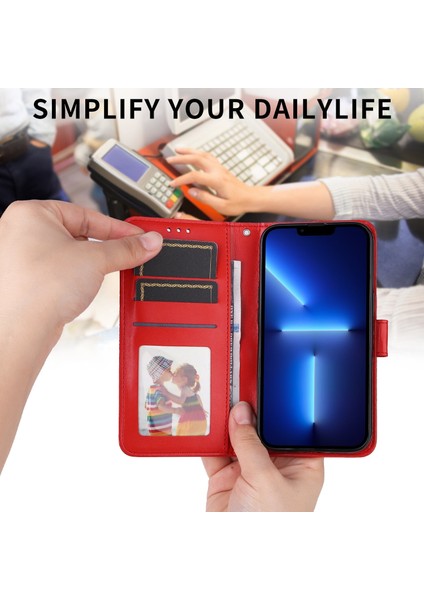 iPhone 13 Mini ile Uyumlu Sunflower Kabartmalı Pu Deri Cüzdan Kılıf Kart Yuvaları ve Kickstand ile Çevirmeli Koruyucu Telefon Kapağı (Yurt Dışından)