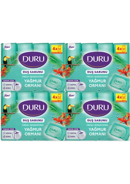 Fresh Sensations Yağmur Ormanı 16 Adet Duş Sabunu 4X600 gr