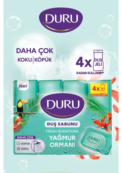 Fresh Sensations Yağmur Ormanı 16 Adet Duş Sabunu 4X600 gr