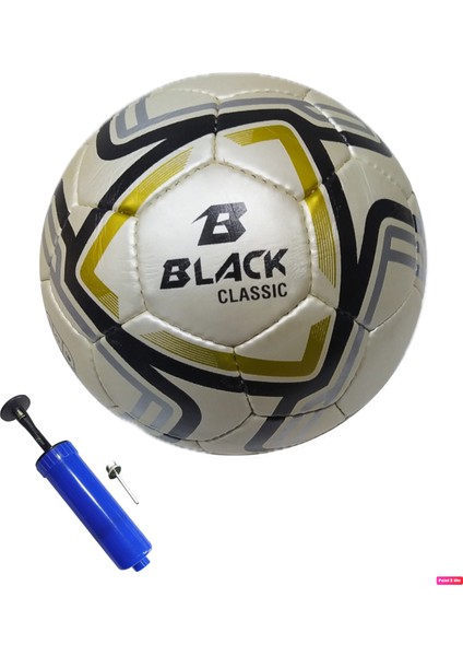 Classic No 5 Profesyonel 32 Panel Futbol Topu Sert Zemin Için Özel Üretim Maç Topu 442 gr + Pompa