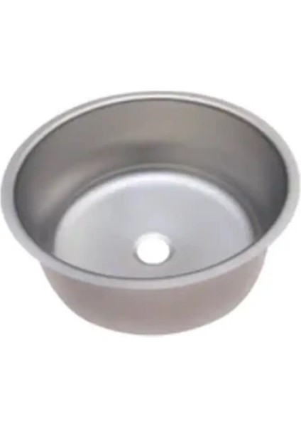Evye Krom Tezgah Eviye Lavabo / C38 Yuvarlak