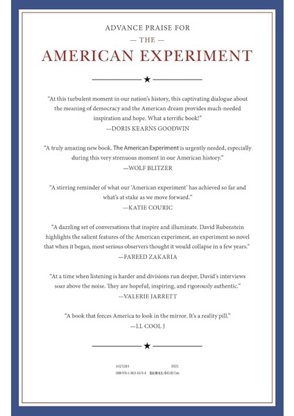 The American Experiment: Dialogues On A Dream - David M. Rubenstein