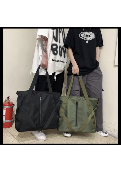 Hong Kong Modaya Uygun Serin Motosiklet Unisex Dokuma Büyük Çanta Rahat Omuz Çantası (Yurt Dışından) fiyatları