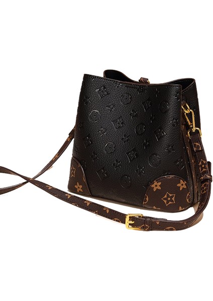 Yeni Moda Kabartmalı Çapraz Vücut Büyük Kapasiteli Kova Çantası Retro Baskılı Çanta (Yurt Dışından) fırsatları