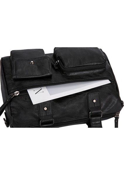Yeni Omuzdan Askili Çanta Pu Çanta Erkek Çantası Omuz Crossbody Çanta 15.6 Büyük Kapasiteli Bilgisayar Seyahat Çantası (Yurt Dışından) fırsatları