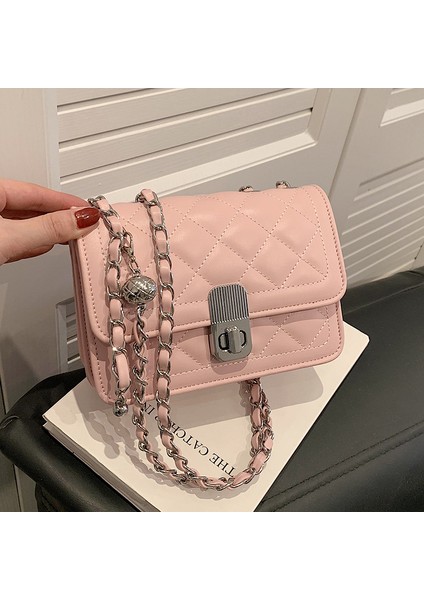 Kadınlar Için Elmas Zincir Çanta Niş Tasarım Üst Düzey Omuz Çapraz Askılı Çanta (Yurt Dışından)