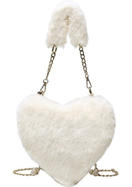 Aşk Çantası Taklit Rex Tavşan Peluş Kadın Çanta Omuz Crossbody Peluş (Yurt Dışından)