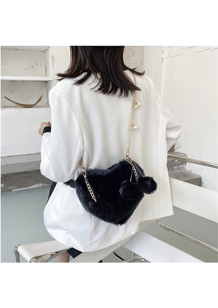 Aşk Çantası Taklit Rex Tavşan Peluş Kadın Çanta Omuz Crossbody Peluş (Yurt Dışından) fırsatları